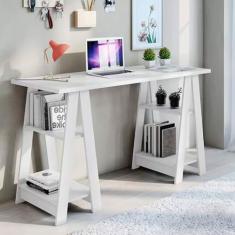 Escrivaninha Vigor Candian Branco Produzida em MDP e MDF JCM, Branco