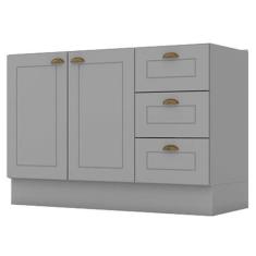 Balcão de Pia 120 cm Americana Cinza  Henn