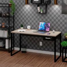 Mesa De Escritório Industrial C/ Gav 1,50m - NetMobil, Dubai/Preto