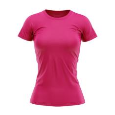 Camiseta Babylook Feminina Lisa DryFit Uv Verão Pink - Fantasia Bras, 