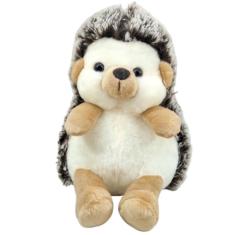 Porco Espinho De Pelúcia Creme 24 Cm Alt X 18 Cm Larg