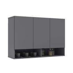 Armário 3 Portas Aéreo Nicho Multiuso Para Cozinha Despensa - Beauty M