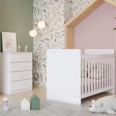 Quarto de Bebê com Cômoda e Berço Labirinto Henn