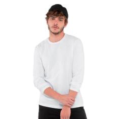 Camiseta Masculina Básica Manga Longa - FORE, Branco, GG