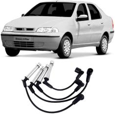 Jogo Cabo Vela Ignição Fiat Siena 1.0 1.3 8v 2002 a 2005 Ngk