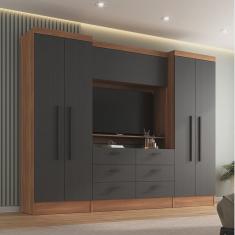 Guarda-roupa Modulado Viena 4 Portas 6 Gavetas 3 Peças Espresso Móveis