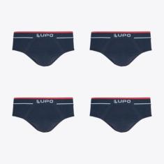 Kit 4 Cuecas Lupo Slip Fio Texturizado Sem Costura 00624-003, Grafite,