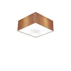 Plafon Quadrado Vivare Md-3000 Cúpula Em Tecido 12-25x25cm - Bivolt Palha