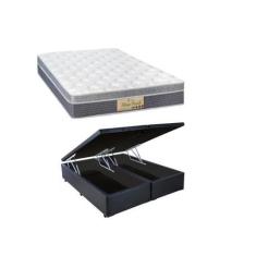 Conjunto Cama Box Baú Casal King + Colchão Confortável Sankonfort Slee