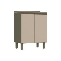 Balcão de Cozinha Modulado Connect c/ 2 Portas c/Tampo Duna/Cristal - 