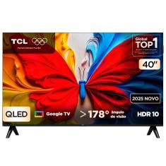 Smart TV TCL 40 Polegadas Full HD QLED S5K WiFi Bluetooth Google TV 2 HDMI HDR10 Dolby Audio 40S5K