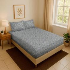 Jogo De Lençol Simples Casal Micro Percal 3 Peças Cama Box Elastico Ho