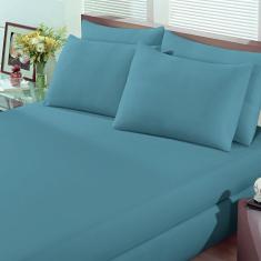 Lençol Queen Basic Rolinho Malha Liso Buettner Jeans