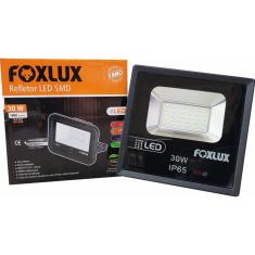 Refletor Led 30W 6500K Preto Bivolt - foxlux