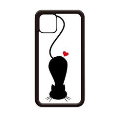 Capa de animal Sihouette em formato de coração para iPhone 12 Pro Max para Apple Mini Mobile Case