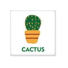 Cactus Verde Vaso Suculentas Azulejo de Cerâmica Brilhante Decalque Pedra Adorna de Tijolos Vitrificados