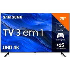 Smart Tv 75 Polegadas Samsung Uhd Crystal Com Gaming Hub 4K, Un75cu770