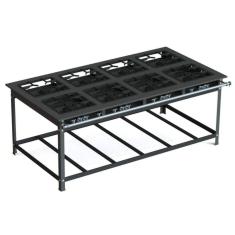Fogão Industrial 30x30 P7 8 Bocas Baixa Pressão 4 QS 4 QD - JL Colombo