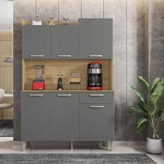 Cozinha Compacta 6 Portas 1 Gaveta Genova Kits Paraná