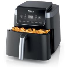 Fritadeira Elétrica Air Fryer 6 em 1, 6,1L com Tela LED e Cesto Antiaderente, 110V 1750W, Ninja, Cinza