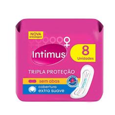 Absorvente Intimus Gel Tripla Proteção Cobertura Suave Sem Abas com 8 