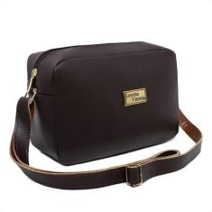 Bolsa feminina quadrada soft lorena lançamento - LORENA VITORIA, Café
