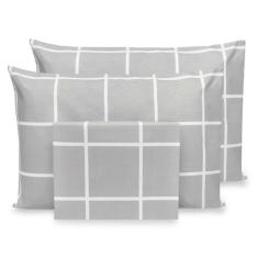 Lençol Casal de Cima 3 pçs Percal Flex Estampado 400 Fios Toque Acetin