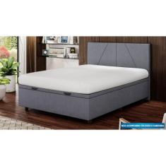 Base Cama Baú Viúva Veludo - SkyBox - SKYBOX BOX E BAÚS, Cinza