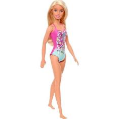 Boneca Barbie Praia com Maiô Pink DWJ99 HXX48 - Mattel