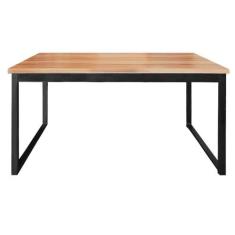 Mesa Escrivaninha para Home Office Metal Industrial 1,50m Nogal/Preto 
