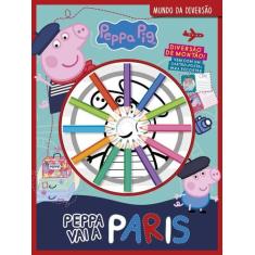 Livro para Colorir Peppa Pig Mundo da Diversão com Lápis de Cor