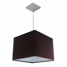 Lustre Pendente Quadrado Vivare Md-4059 C pula Em Tecido 21/3