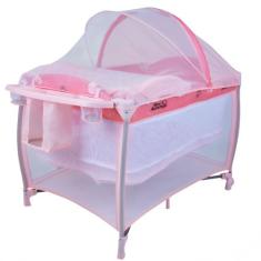 Berço Portátil New Aconchego Pink Chiqueirinho - Burigotto