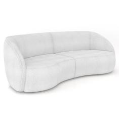 Sofá 4 Lugares 318cm Orgânico Zion M22 Boucle Branco - Mpozenato