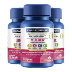 Kit 3 Polivitamínico Mulher Catarinense 60 Cápsulas