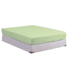 Lençol Cama Box Casal Avulso com Elástico 100% Algodão Percal 200 Fios