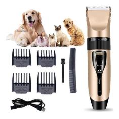 Maquina Cabelo Pelos Tosa Corte Lamina Titânio Removível Usb - Pet Gro