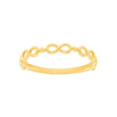 Anel Rommanel Banhado Ouro Aro Fino Com Infinitos E Corações 512730, 1