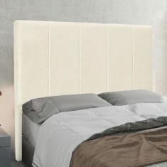 Cabeceira Cama Box Queen 160 cm Arizona Linho S04 - D'Rossi, Natural