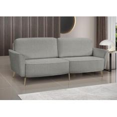 Sofá 2 Lugares 180cm em Linho com Molas e Pés Alumínio Vênus - ESTOFAD