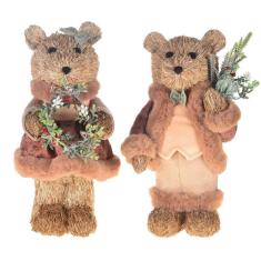 Enfeite De Natal Casal De Urso C/casaco 26x15x10 1100721