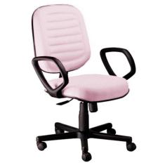 Cadeira Diretor Gomada Com Braços Linha Blenda Rosa