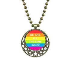 DIYthinker Arco-íris Gay LGBT Pingente Lésbica Transgênero Pingente Estrela Colar Lua Corrente Joias