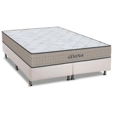 Cama Box King: Colchão Espuma D45 Orthoflex Genova + Base CRC Courano White(193x203)