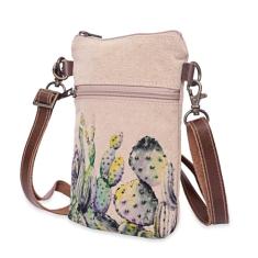 COTT N CURLS Cactus – Carteiras de pulso para mulheres, bolsa transversal, bolsa de livros, sacola, bolsa para celular, bolsa pequena, Off-white