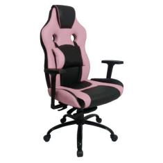 Cadeira Gamer com Almofada Linha Gamer Racing Rosa - Design Office Móv