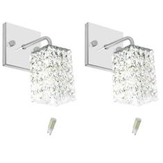 2 x Arandela De Cristal Legitimo Clearwall com Lâmpadas 3000 - MARRYLU