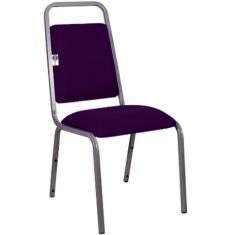 Cadeira Empilhável para Hotelaria Linha Hotel Fremon Roxo