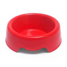 Comedouro de Plástico para Cães São Benedito Pet Vermelho - Tamanho 1