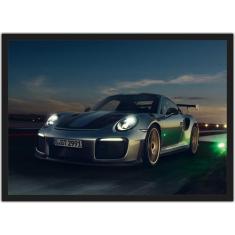 Quadro Decorativo Carro Porsche Quartos Salas Decoração Com Moldura - 